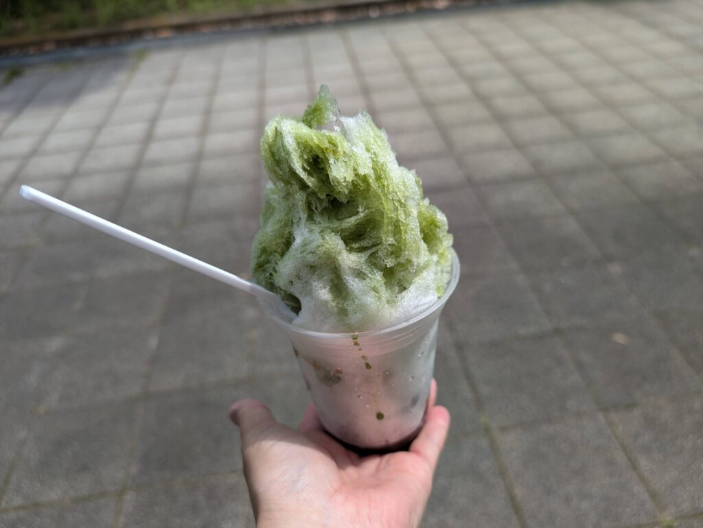 ぜんざい抹茶かき氷